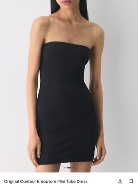 Aritzia Black Strapless Mini Tube Dress